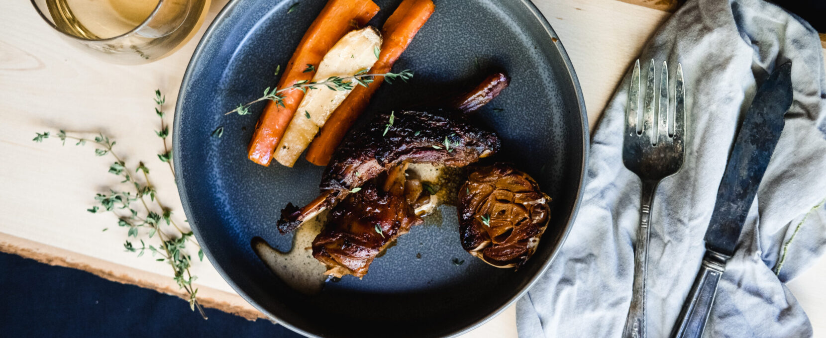 Braised rabbit recipe from The Bend's Farm to Table archives.