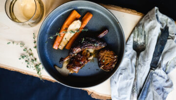 Braised rabbit recipe from The Bend's Farm to Table archives.