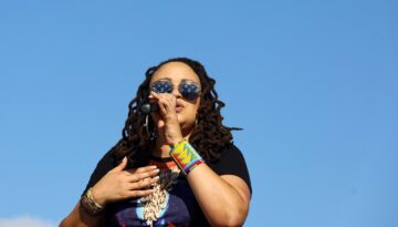 Claudia Melton performs at the Coastal Bend Juneteenth Festival in Corpus Christi.