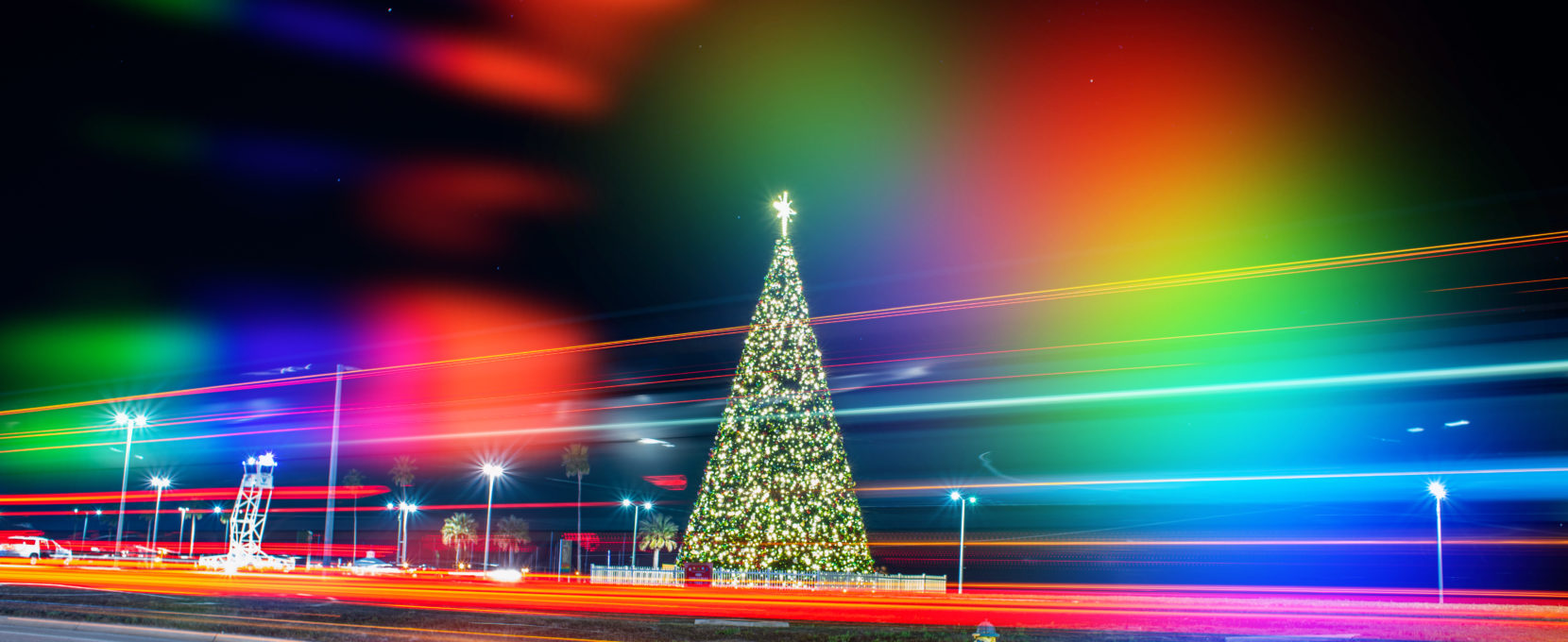 The H-E-B Christmas tree located on Shoreline. Blvd. in downtown Corpus Christi lights up for the holidays.