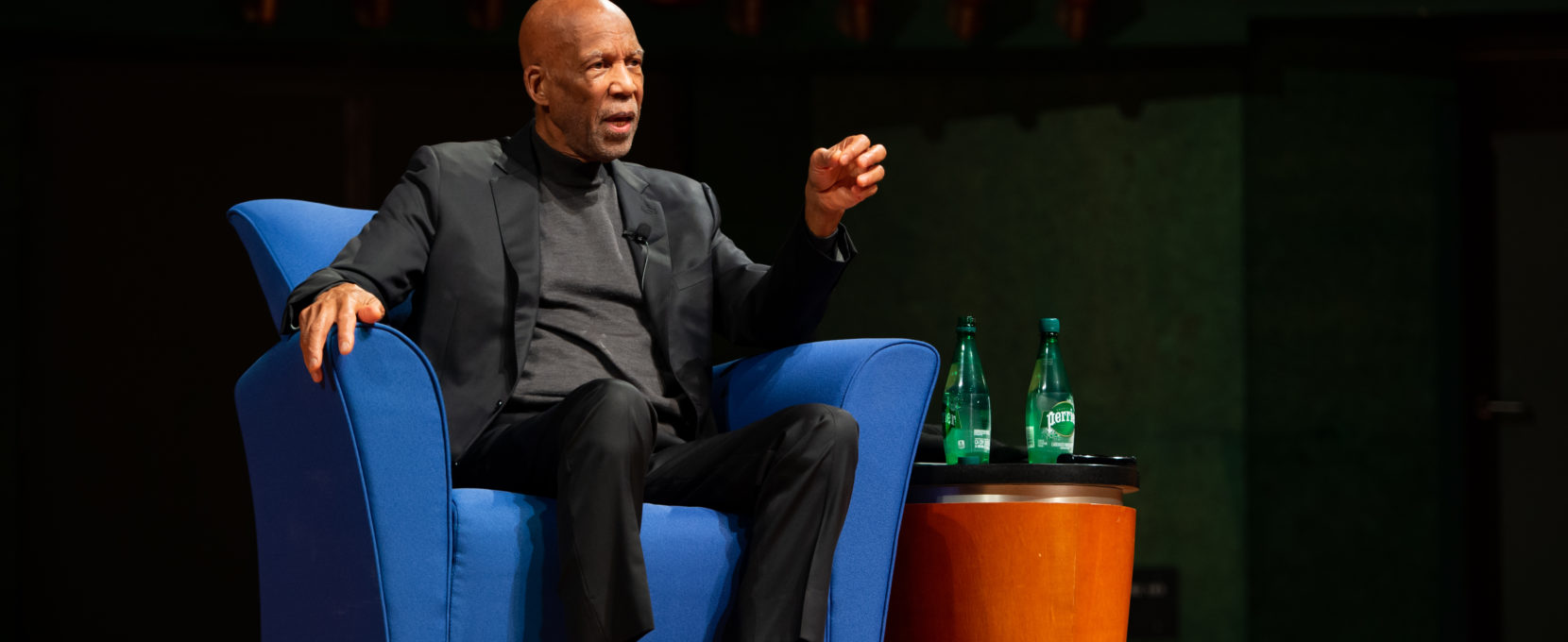 Terrence James Roberts, one of the Little Rock Nine-the first Black students ever to attend classes at Little Rock Central High School in 1957, speaking at Texas A&M University-Corpus Christi's Black History Month in 2022.