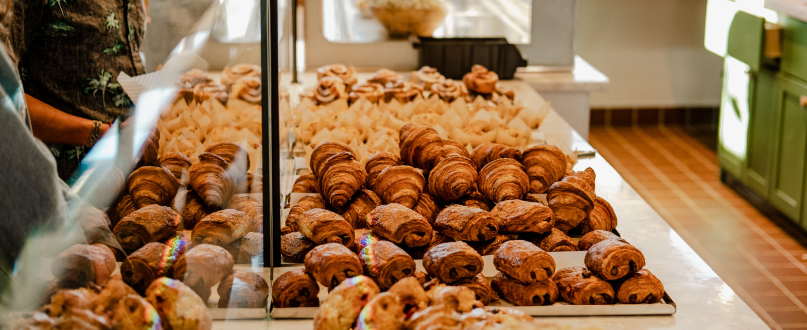 The pastry case at Central Kitchen, a new bakery located in downtown Corpus Christi, Texas.