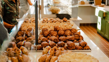 The pastry case at Central Kitchen, a new bakery located in downtown Corpus Christi, Texas.