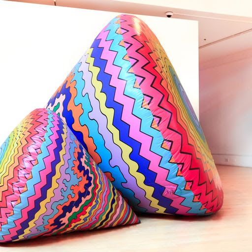 A piece from the BLOW UP II: Inflatable Contemporary Art exhibition now on display at the Art Museum of South Texas. 