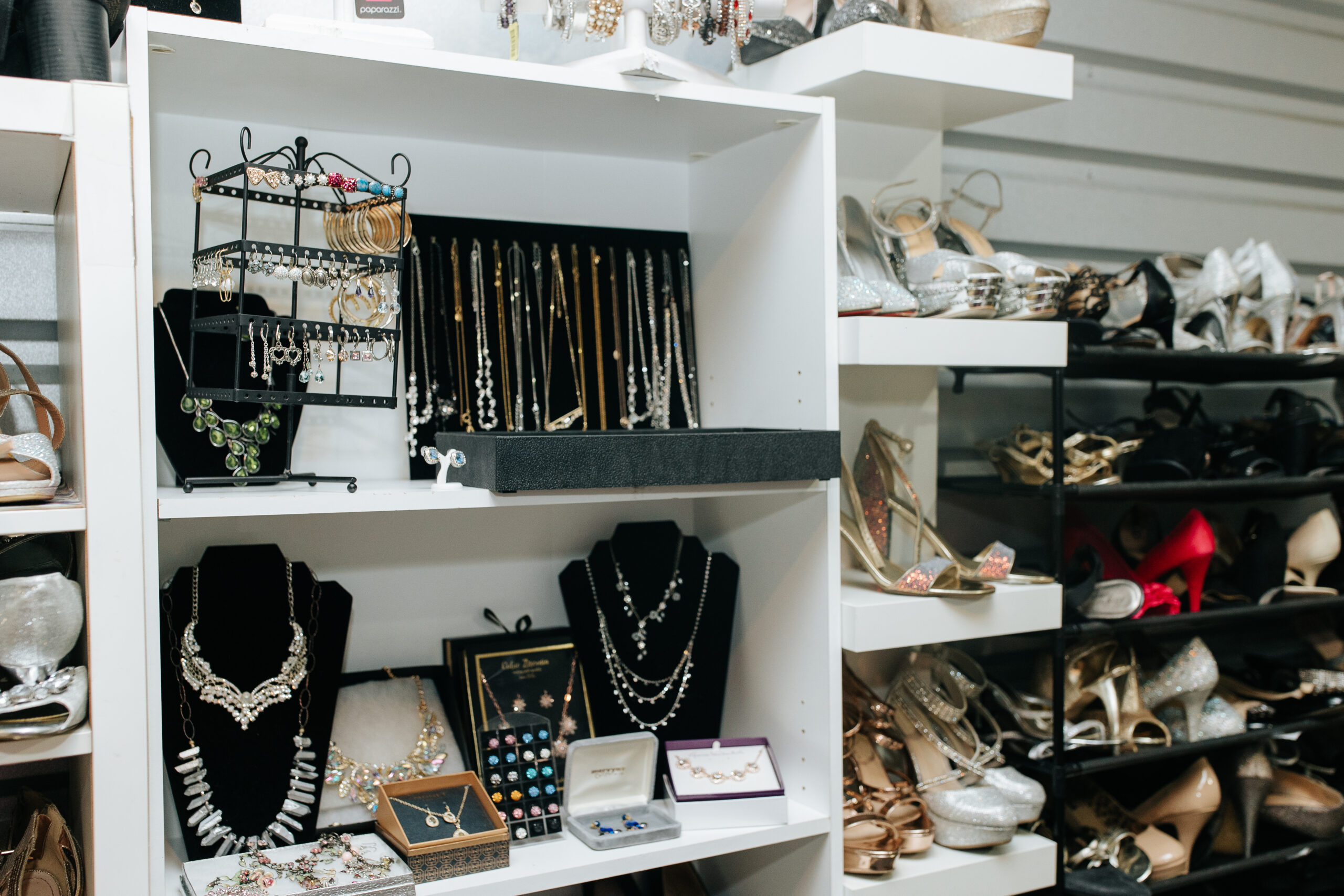 A selection of jewelry and accessories offered to underprivileged youth in the area by non-profit Coastal Bend Fairy Godmothers.