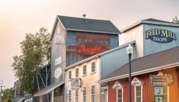 Buildings at Elkhart Lake Main Street Shopping.