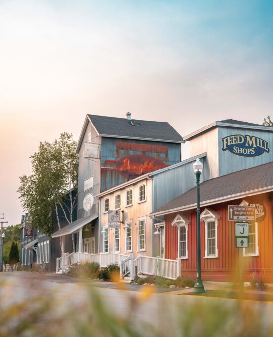 Buildings at Elkhart Lake Main Street Shopping.