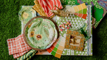 A vibrant garden-inspired mood board to bring spring florals indoors.