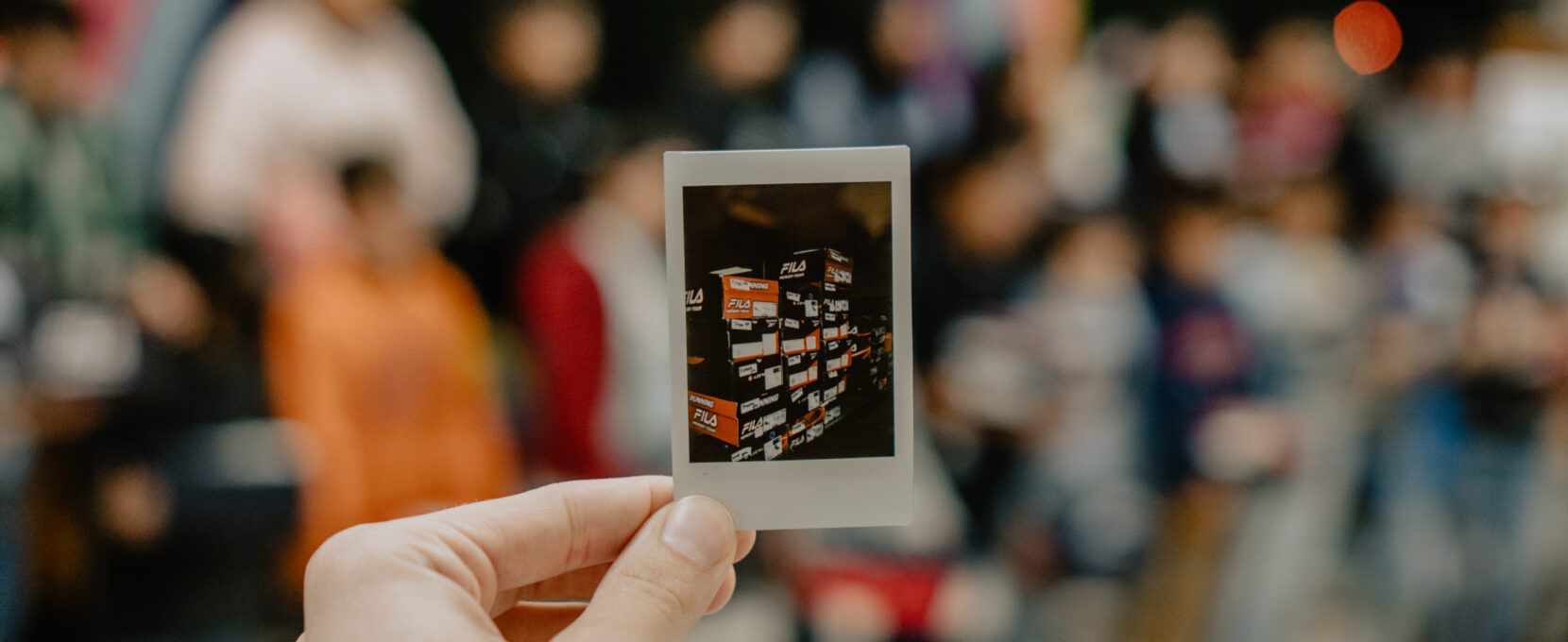 A polaroid of shoes that were distributed by Fish for Life at T.G. Allen Elementary School in Corpus Christi.