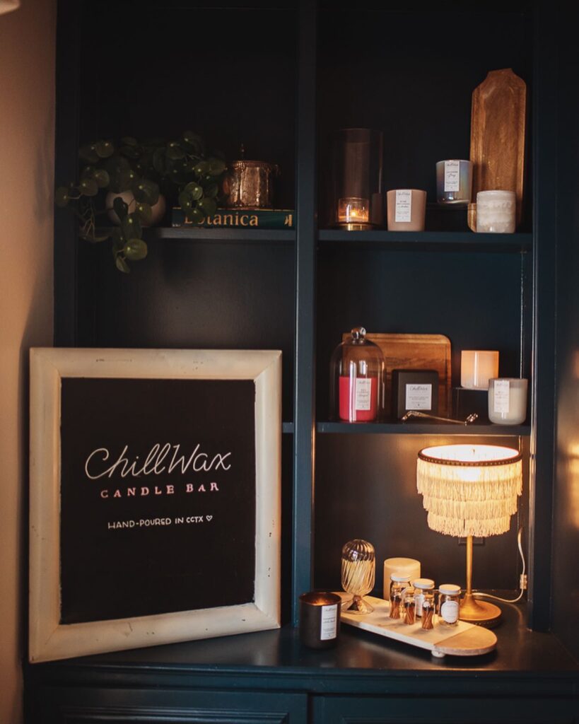ChillWax Candle Bar sells homemade candles in Corpus Christi, Texas.