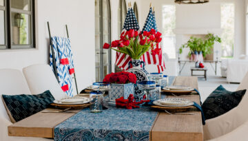Fourth of July table setting in Corpus Christi, Texas.