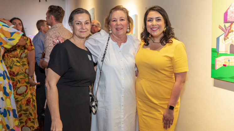 Dianna Bluntzer Sherman, Alexis Hunter and Alyssa Barrera Mason at the Mural Fest 2023 VIP Mixer