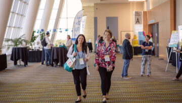 Event guests at a conference at the American Bank Center in Corpus Christi, Texas.