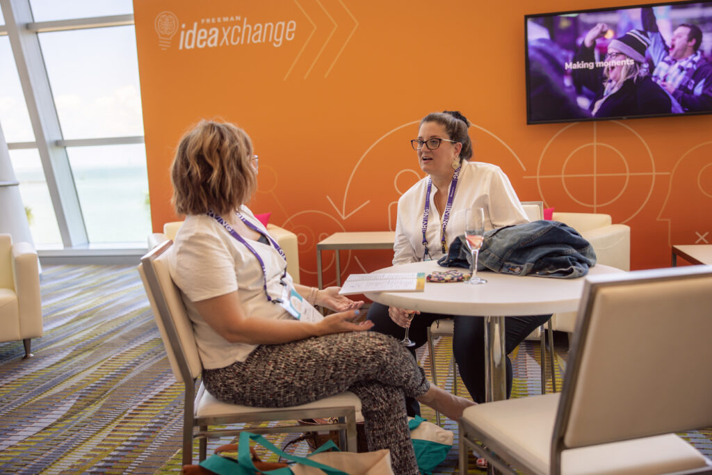 Event guests at a conference at the American Bank Center in Corpus Christi, Texas. 