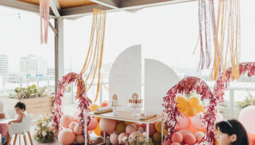 Posh & Posy party decor at a party at The Beacon