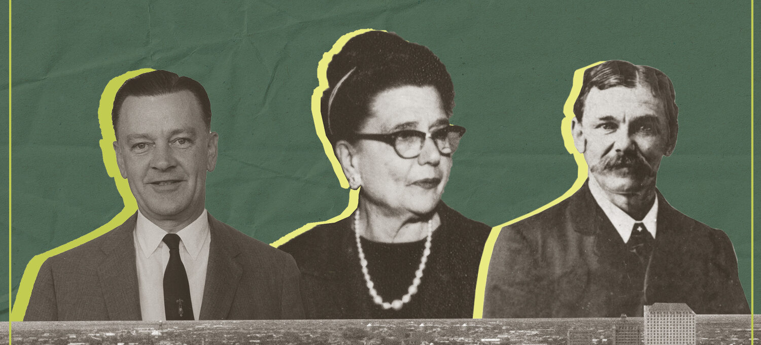 Paul Haas, Jovita Mireles and Moses Menger, prominent figures that Corpus Christi Schools are named after.