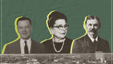 Paul Haas, Jovita Mireles and Moses Menger, prominent figures that Corpus Christi Schools are named after.