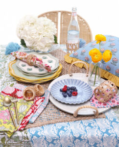 pattern mixing mood board using block prints