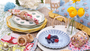 pattern mixing mood board using block prints