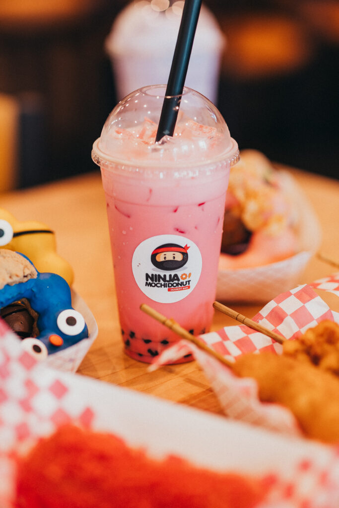 A drink at Ninja Mochi Donut in Corpus Christi, Texas.
