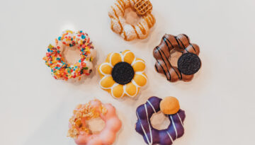 A variety of mochi donuts in Corpus Christi, Texas.