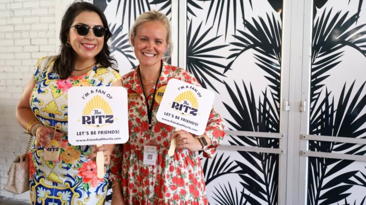 Alyssa Barrera Mason and Lesley Lomax at theFriends of The Ritz Kick-Off Celebration at BUS.