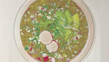 Pozole De Oro (Gold Pozole) 22x22 Screen Print by Jacqueline Negreros