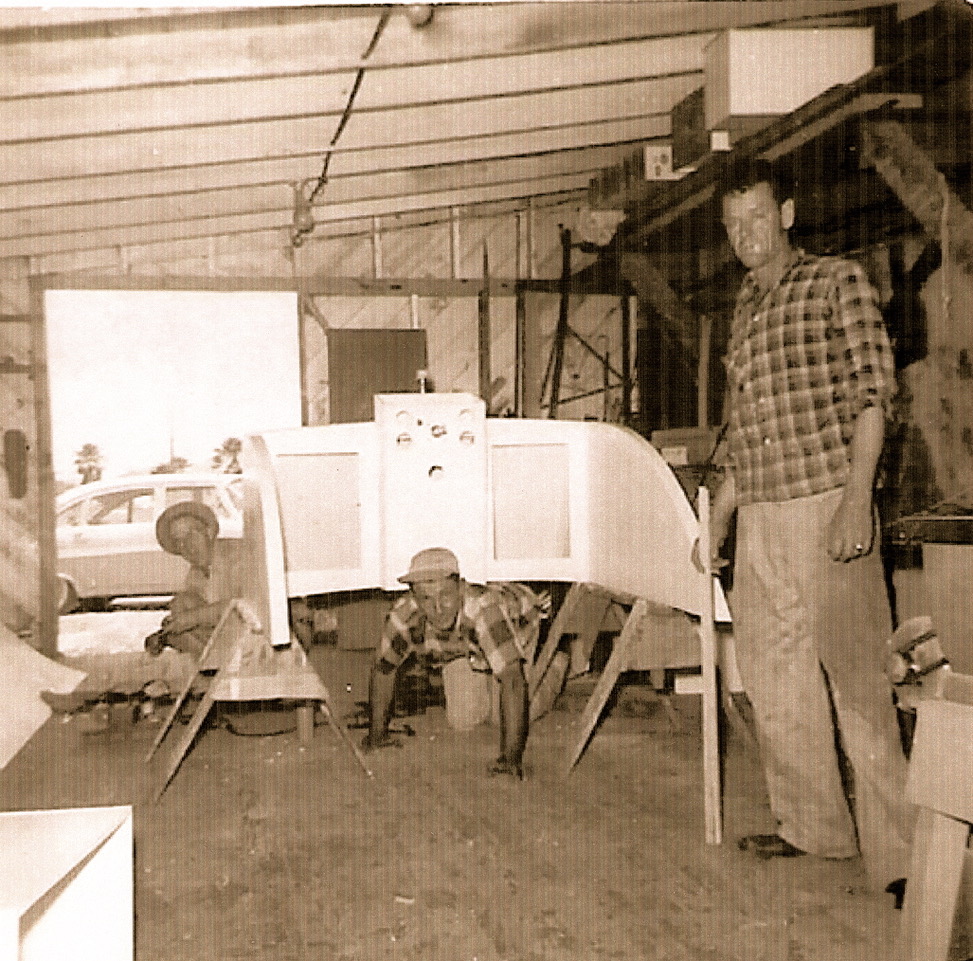 A vintage photo from Farley Boat Works in Port Aransas, Texas.