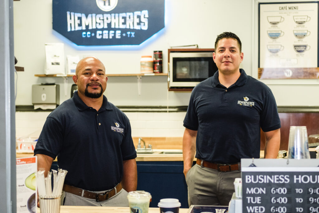 Hemispheres Cafe owners