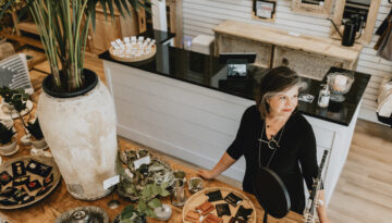 Wildflowers owner Terrie Moore stands inside the new location in Downtown Corpus Christi.