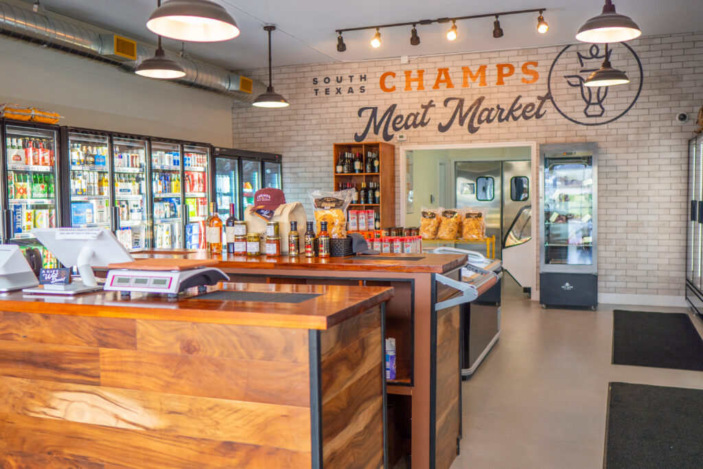 Local beer, spice rubs and more also available at Champs Meat Market