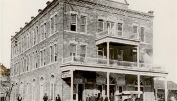 A vintage photo of the Donigan Building in Corpus Christi, Texas.