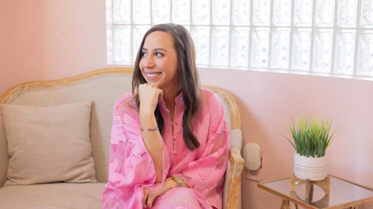 Amy Kondoff of What Amy's Eyeing poses for beauty portrait