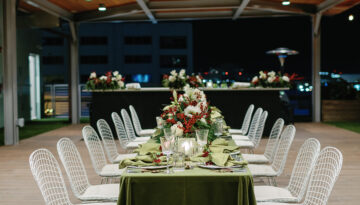 Photo of a Christmas dinner at The Beacon