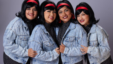 Photo of The Trojanettes, a singing group formed out of the Moody High School drama department