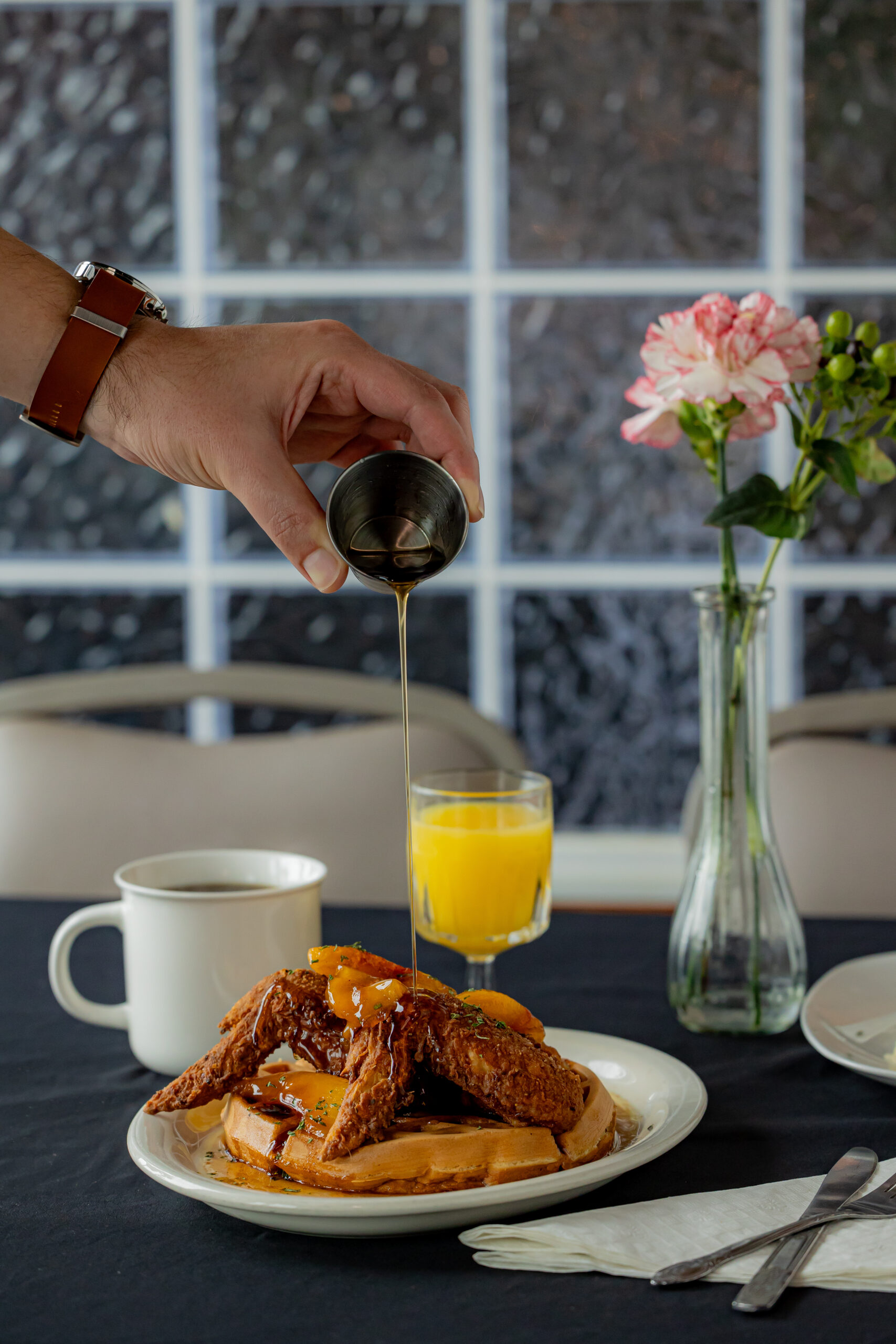 Photo ofGeorgia Peach Chicken & Waffles and Biscuits & Gravy from PKK Southern Cuisine