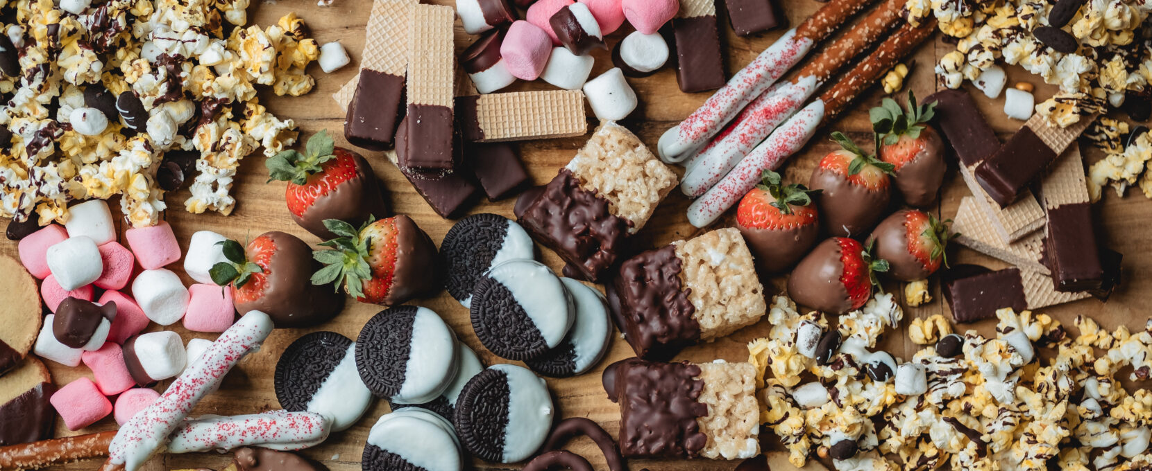 a Galentine's Day recipe for chocolate dipped sweet treats