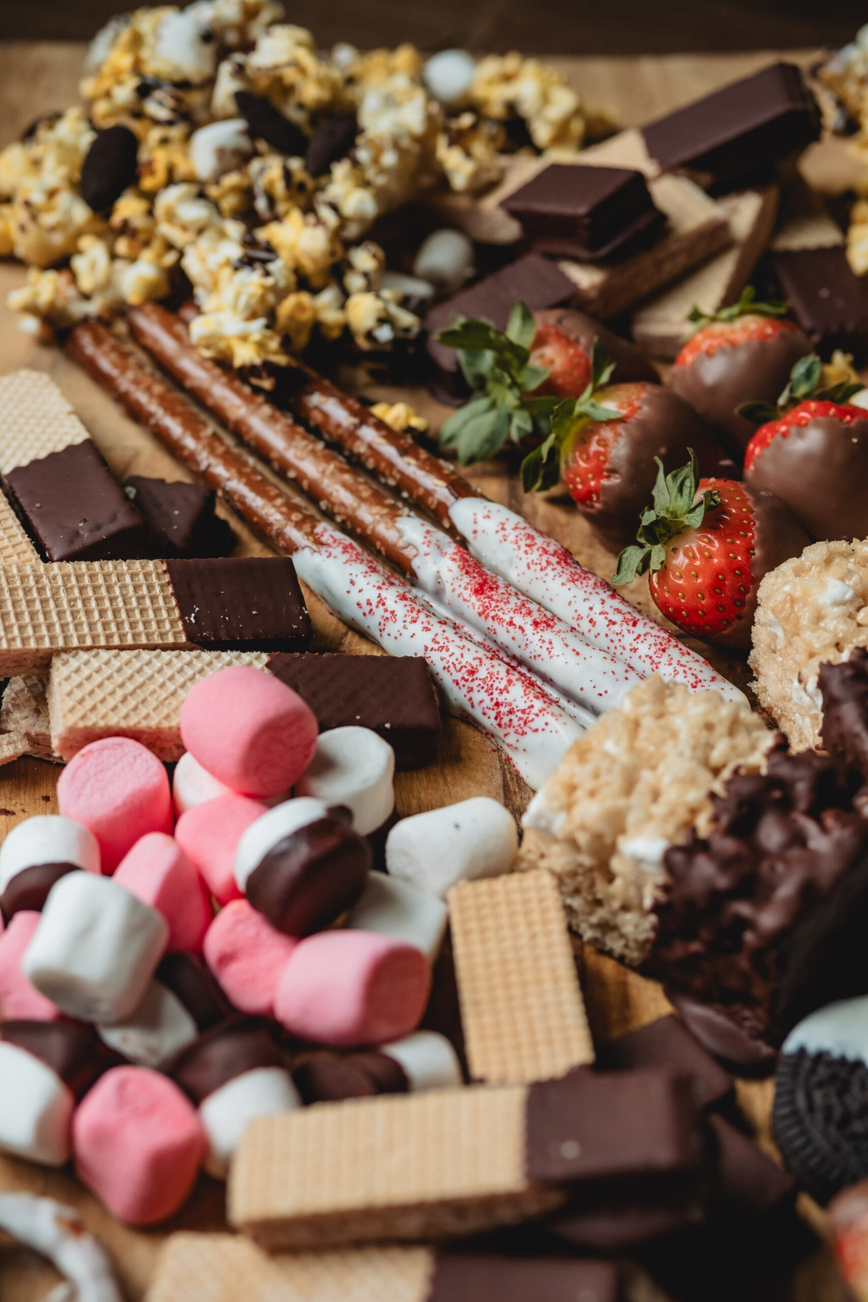 photo of a chocolate board for Galentine's Day celebrations 