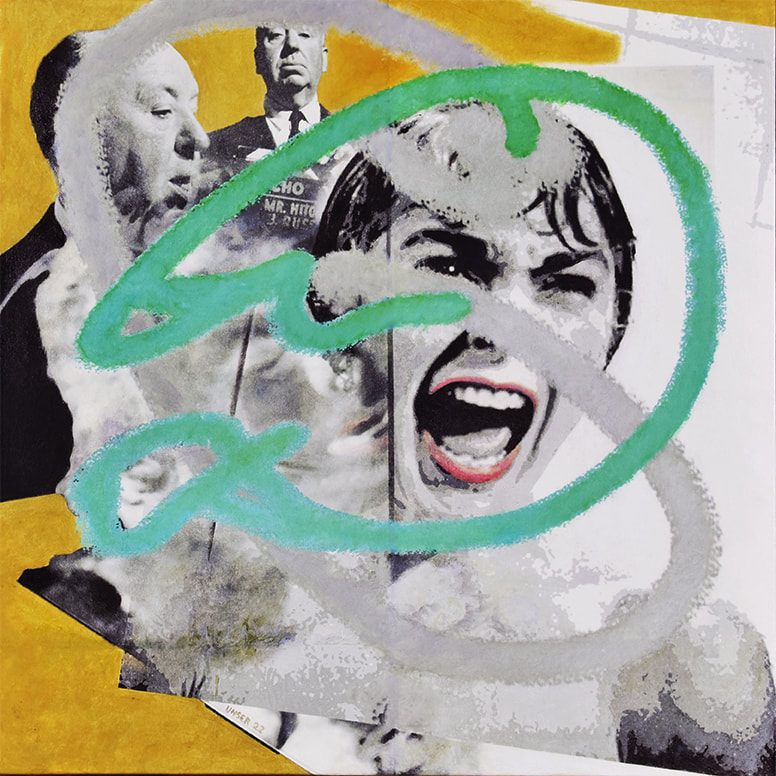 a photo of "Psycho" by the South Texas multimedia collage artist, Stan Unser