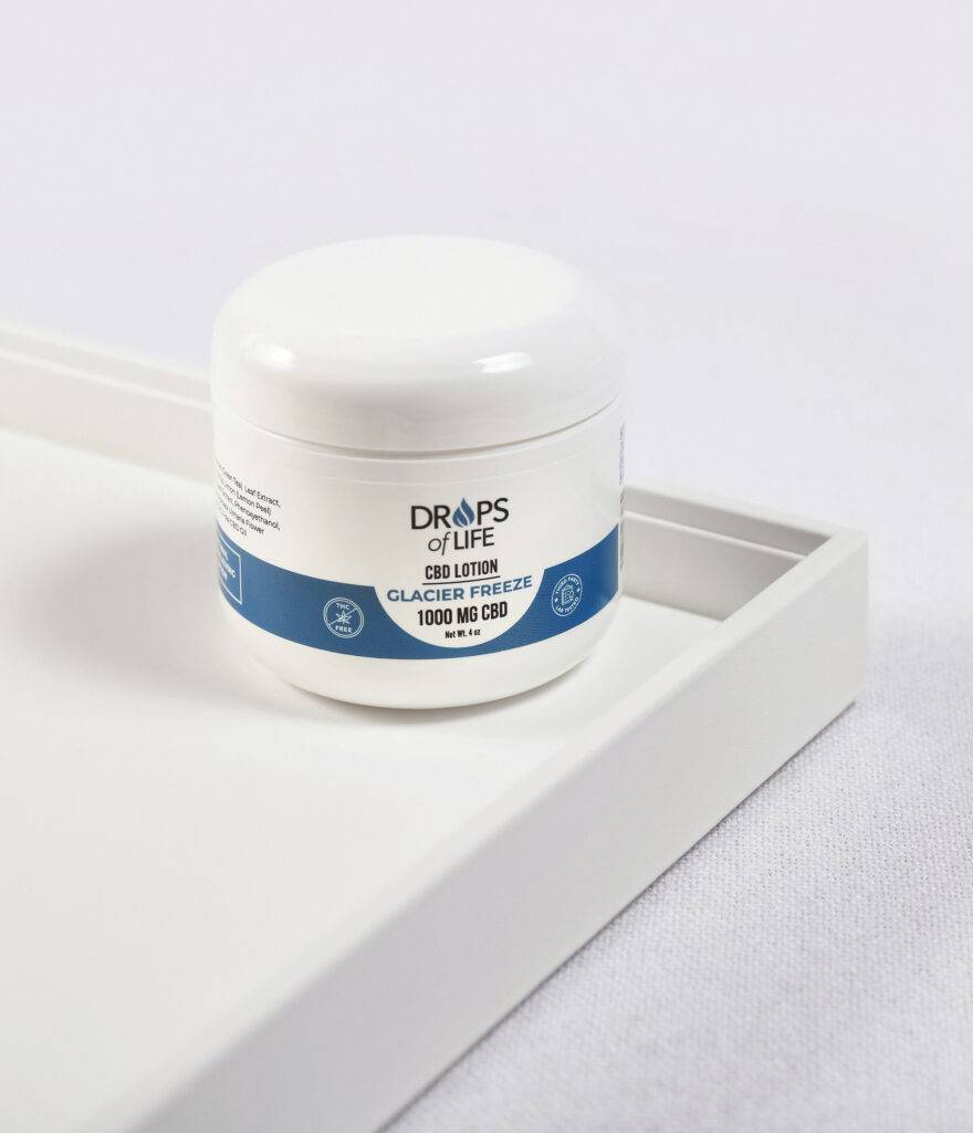 CBD Lotion for Pain Relief from Drops of Life in Corpus Christi, Texas. 