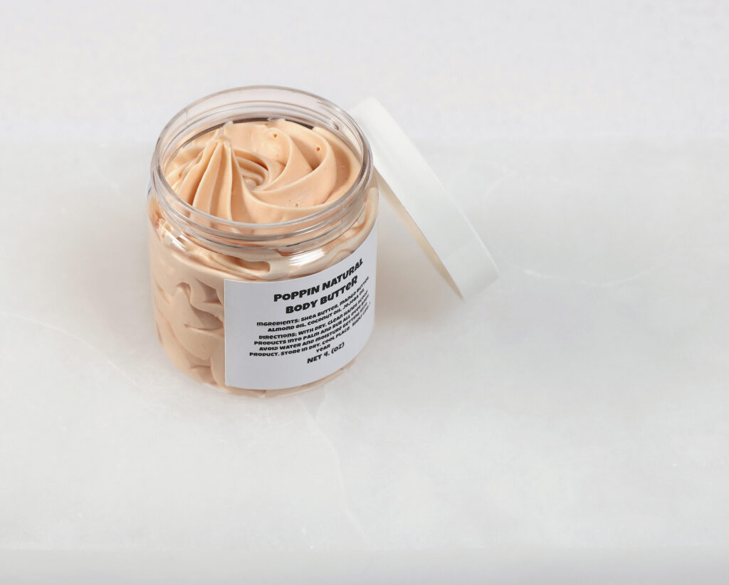 Poppin' Natural's body butter available in Corpus Christi, Texas. 