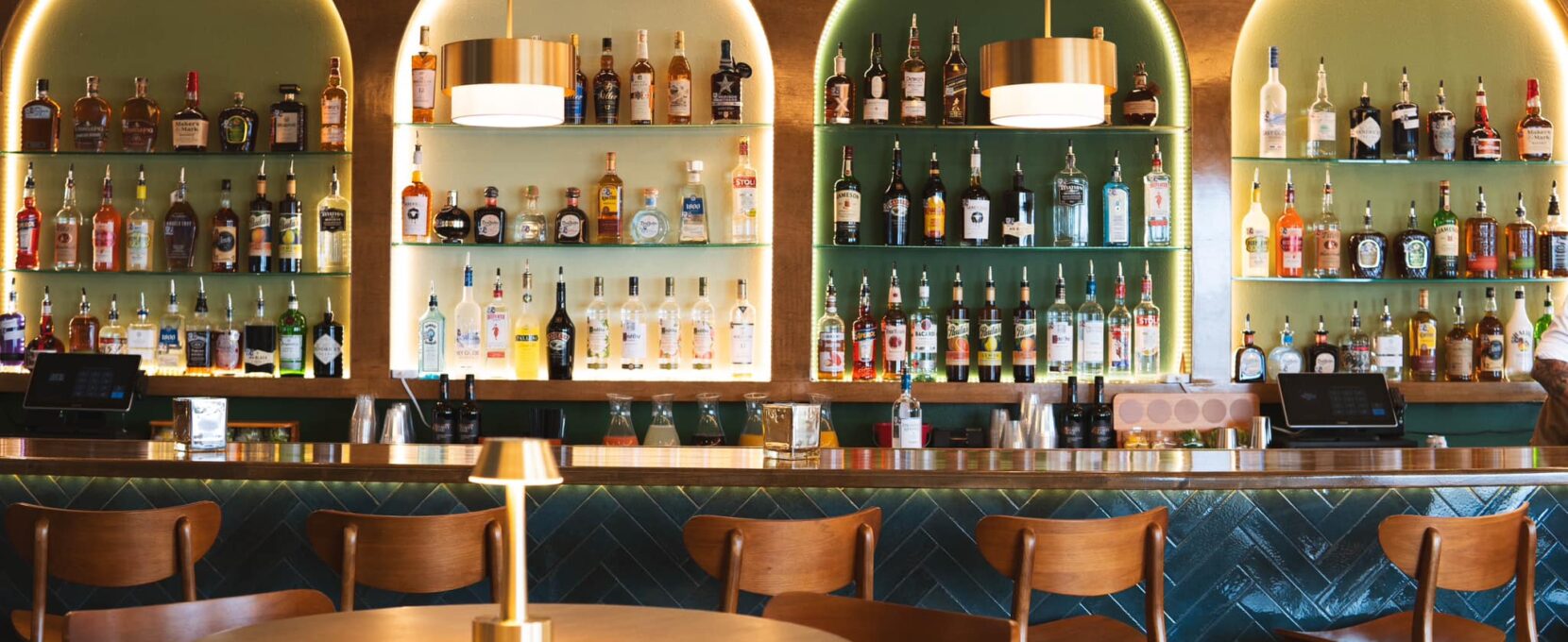 A look at the bar inside Gallery 41 Water's Edge Grill, the Art Center of Corpus Christi's newest restaurant in the Corpus Christi food scene.