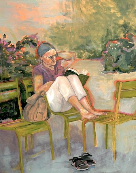 Ava Dryden, Baylor University, "Barefoot," Oil, 30in x 24in