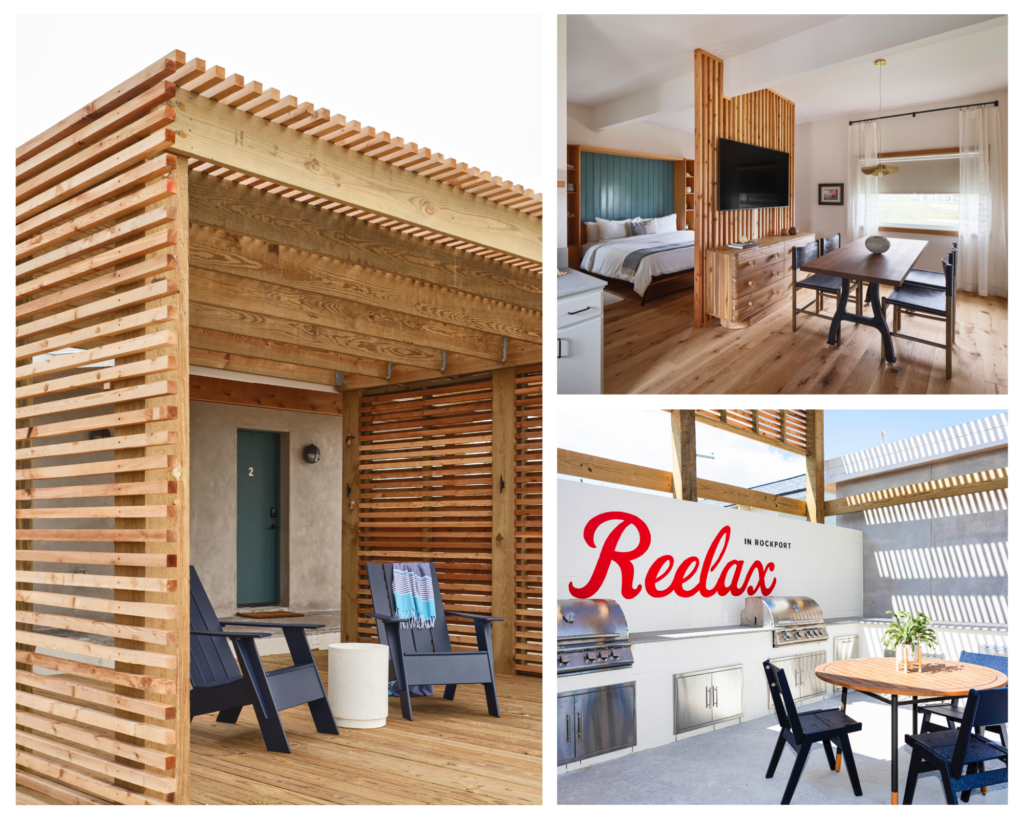 Scenes from Reel 'Em Inn located in Rockport, Texas.