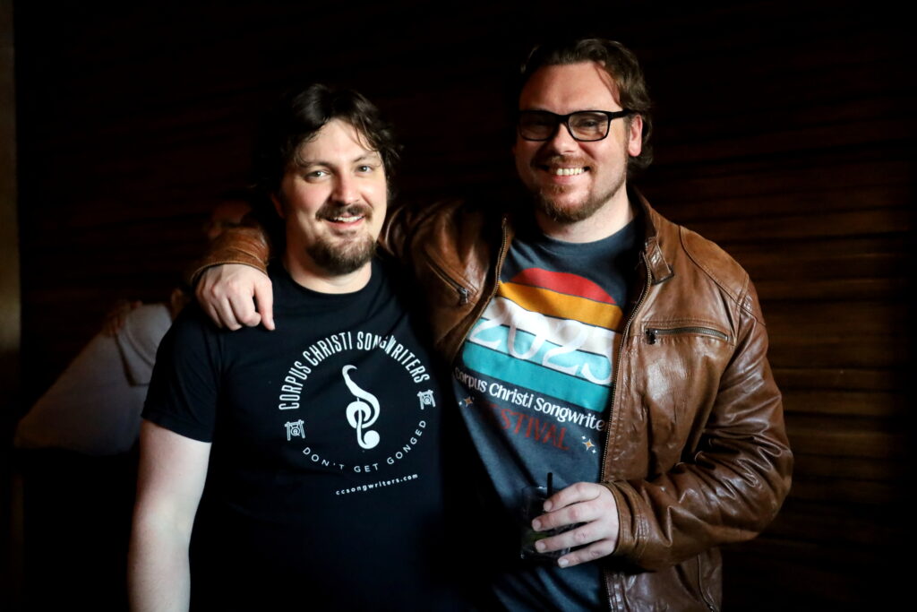 CC Songwriters President Garrett Wieland and Vice President/Founder Jimmy Wilden at the 2023 Festival |Taken by Debbie Noble | Provided by CC Songwriters