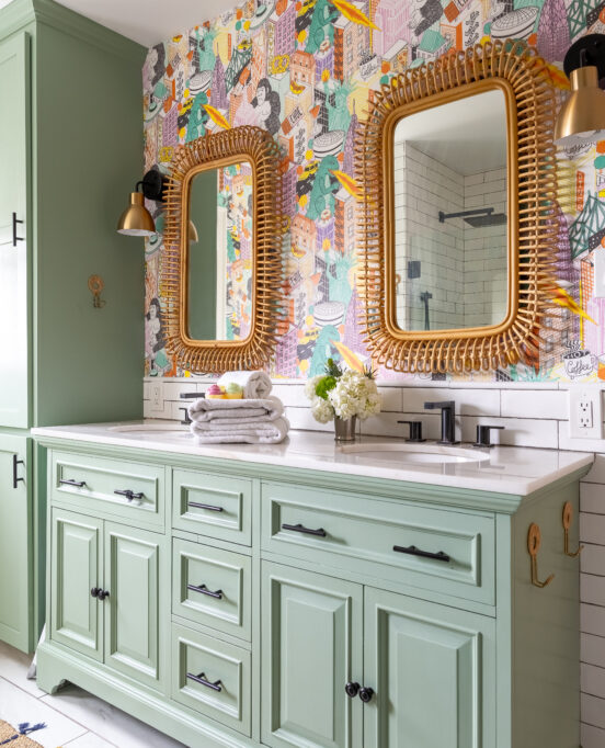 A bathroom scene inside a home located in the Del Mar neighborhood in Corpus Christi, Texas.