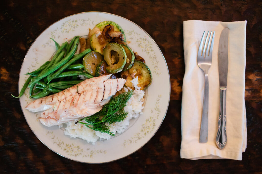 Baked whole snapper recipe from The Bend's Farm to Table archives.