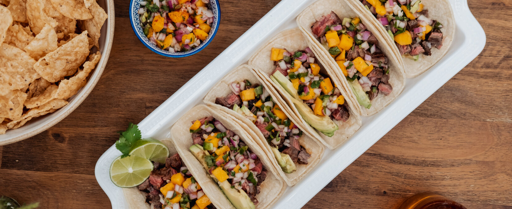 photo of carne asada tacos, a recipe from 1915 Farm