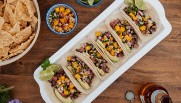 photo of carne asada tacos, a recipe from 1915 Farm
