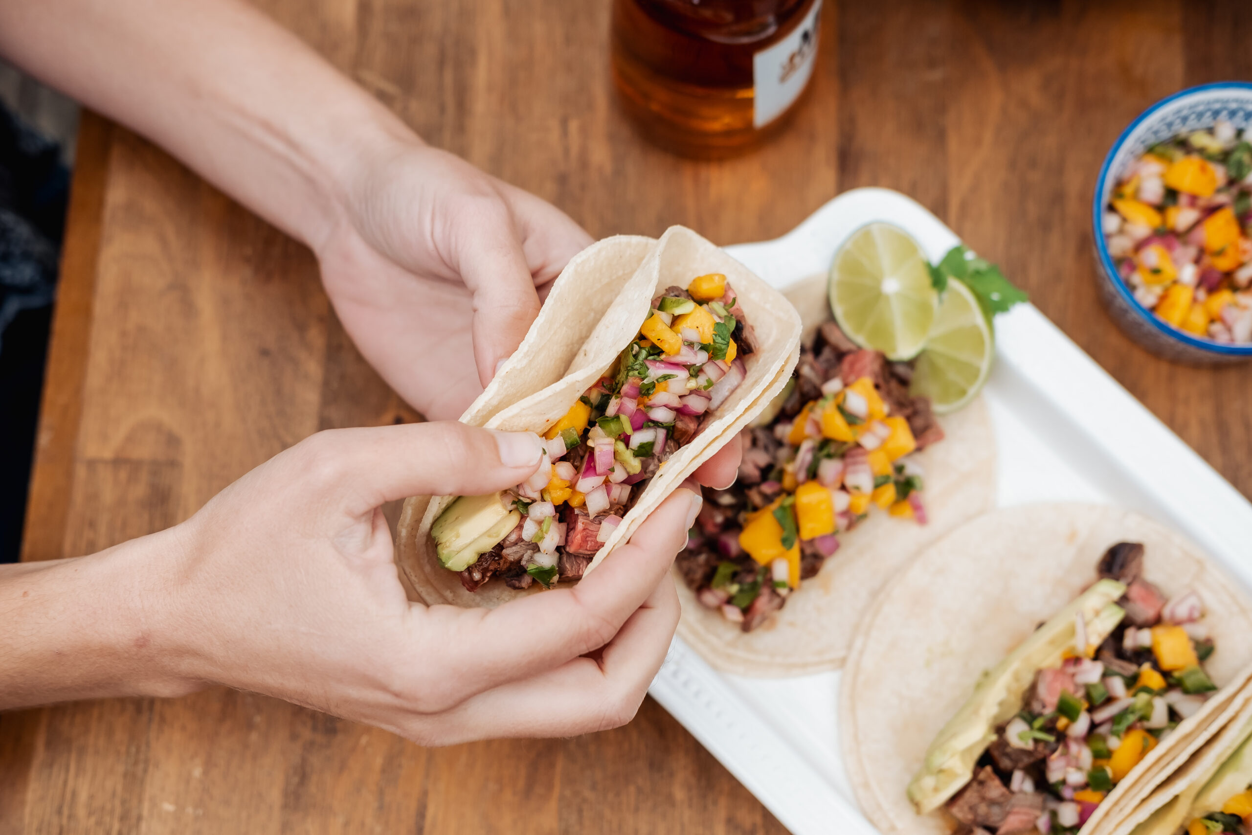 photo of carne asada tacos, a recipe from 1915 Farm